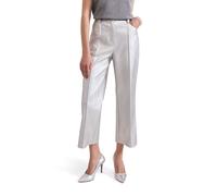 Phase Eight Kenzie Silver PU Straight Trousers SILVER SIZE 10