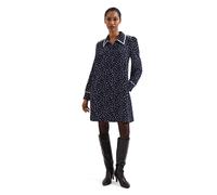 Phase Eight Kylie Spot Collared Dress NAVY,IVORY SIZE 10