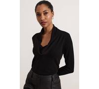 Phase Eight Lottie Cowl Neck Jumper In True Black True Black