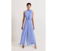 Phase Eight Women's Lucie Tie-Neck Wide Leg Jumpsuit in Baby Blue | Size: 20 Phase Eight Baby Blue 20
