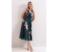 Phase Eight Lucinda Tie Waist Midi Dress In Teal Teal 26