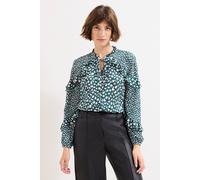 Phase Eight Women's Manon Frill Blouse in Green | Size: 10 Phase Eight Green 10