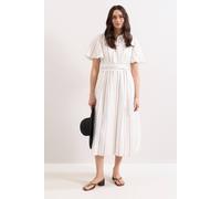 Phase Eight Women's Marielle Striped Shirt Dress in Natural White | Size: 18 Phase Eight Natural White 18