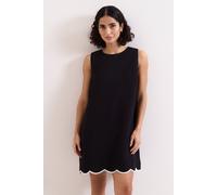 Phase Eight Marta Scalloped Hem Shift Dress In Black Black 10