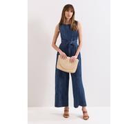 Phase Eight Marta Sleeveless Denim Jumpsuit In Aubergine Aubergine 16