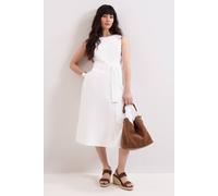 Phase Eight Marta Tie Belt Midi Dress In Off White Off White 10