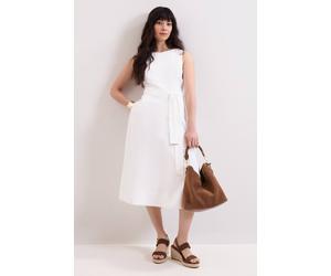 Phase Eight Marta Tie Belt Midi Dress In Off White Off White 10