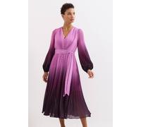 Phase Eight Women's Mira Ombre Tie Waist Midi Dress in Magenta | Size: 26 Phase Eight Magenta 26
