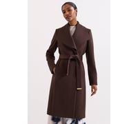 Phase Eight Women's Nicci Belted Coat in Dark Brown | Size: 12 Phase Eight Dark Brown 12