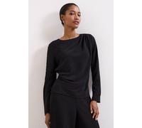 Phase Eight Women's Noa Drape Top in Black | Size: 14 Phase Eight Black 14