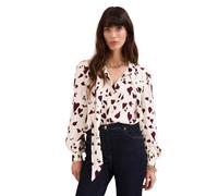 Phase Eight Paloma Heart Print Tie Neck Blouse IVORY SIZE 10