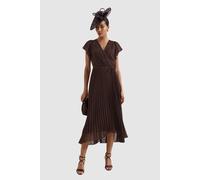 Phase Eight Women's Petite Louisa Midi Dress in Chocolate | Size: 18