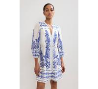 Phase Eight Women's Pia Floral Tunic Dress in Cool White | Size: 12 Phase Eight Cool White 12