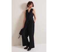 Phase Eight Women's Pia Pinstripe Wide Leg Trouser in Navy | Size: 14 Phase Eight Navy 14