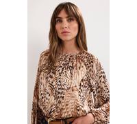 Phase Eight Women's Rafaella Shell Print Blouse in Beige | Size: 10 Phase Eight Beige 10