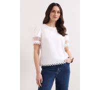 Phase Eight Women's Rebecca Detail Top in White | Size: 10 Phase Eight White 10
