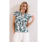 Phase Eight Women's Rena Cotton Blouse in White | Size: 8 Phase Eight White 8