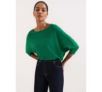 Phase Eight Round Neck Batwing Sleeve Jumper Green