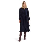 Phase Eight Ryley Laser Cut Work Midi Dress NAVY SIZE 10