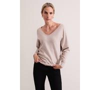 Phase Eight Women's Senita Fine Knit V-Neck Jumper in Cream | Size: Medium
