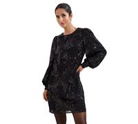 Phase Eight Sequin Black Swing Dress Standard BLACK SIZE 10