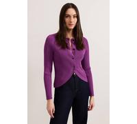 Phase Eight Women's Sharna Ribbed Button Cardigan in Grape | Size: Small Phase Eight Grape S