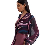 Phase Eight Shelby Stripe Print Blouse BLACK PINK SIZE 10
