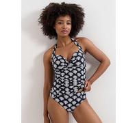 Phase Eight Shell Print Padded Halterneck Tankini Top Navy Mix