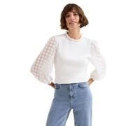 Phase Eight Shelly Textured Knitwear Top with Detailed Sleeves IVORY EXTRA SMALL
