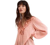 Phase Eight Sidney Soft Ruffle Blouse ORANGE SIZE 10