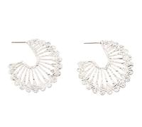 Phase Eight Sunray Hoop Earrings - One Size, Silver