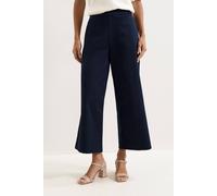 Phase Eight Women's Sylvie Wide Leg Cropped Trouser in Dark Navy | Size: 12 Phase Eight Dark Navy 12