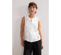 Phase Eight Women's Tilda Mandarin Collar Broderie Top in White | Size: 10 Phase Eight White 10