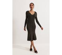 Phase Eight Women's Tillie Lurex Flippy Hem Dress in Metallic Gold | Size: 8 Phase Eight Metallic Gold 8