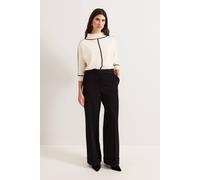 Phase Eight Women's Trixie Turn Up Hem Trouser in Black | Size: 8 Phase Eight Black 8