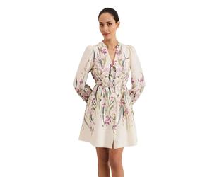 Phase Eight Velma Floral Printed Dress IVORY SIZE 8
