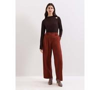 Phase Eight Wide Leg Trousers with Wool Brown