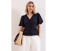 Phase Eight Women's Audrey Linen Blouse in Dark Navy | Size: 12 Phase Eight Dark Navy 12