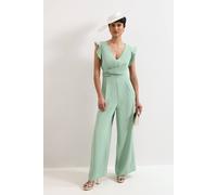 Phase Eight Women's Ayla V-Neck Wide Leg Jumpsuit in Mint | Size: 24