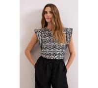 Phase Eight Women's Beth Trim Detail Top in Off-White | Size: 8 Phase Eight Off-White 8