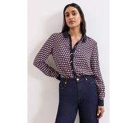 Phase Eight Women's Briar Geo Print Shirt in Dusty Pink | Size: 20 Phase Eight Dusty Pink 20
