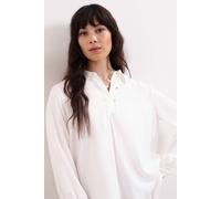 Phase Eight Women's Button Detailed Ashton Ivory Shirt in Off-White | Size: 10 Phase Eight Off-White 10