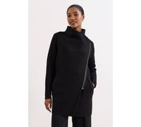 Phase Eight Women's Byanca Zip Knit Coat in Charcoal | Size: 12