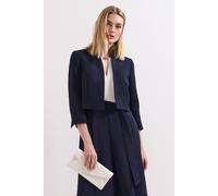 Phase Eight Women's Catherine Cropped 3/4 Sleeve Jacket in Dark Navy | Size: 18 Phase Eight Dark Navy 18