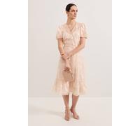 Phase Eight Women's Chrissie Tie-Waist Wrap Midi Dress in Pale Pink | Size: 18 Phase Eight Pale Pink 18