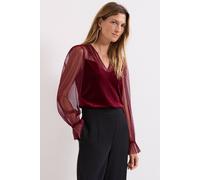 Phase Eight Women's Cindy Velvet Blouse in Wine | Size: 24 Phase Eight Wine 24