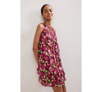 Phase Eight Cleo Ruffle Printed Dress In Fuchsia Fuchsia