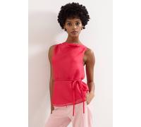 Phase Eight Women's Cowl Neck Sleeveless Silk Blouse in Bright Pink | Size: 18 Phase Eight Bright Pink 18