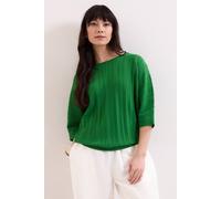 Phase Eight Women's Cristine 3/4 Sleeve Rib Jumper in Emerald | Size: Large Phase Eight Emerald L