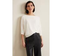 Phase Eight Women's Cristine Slash Neck Knit Jumper in Off-White | Size: Medium Phase Eight Off-White M